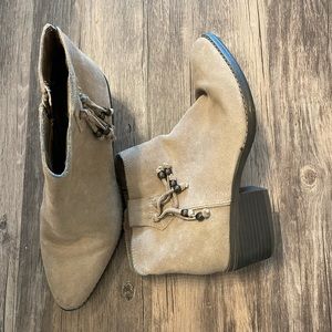 Western suede bootie